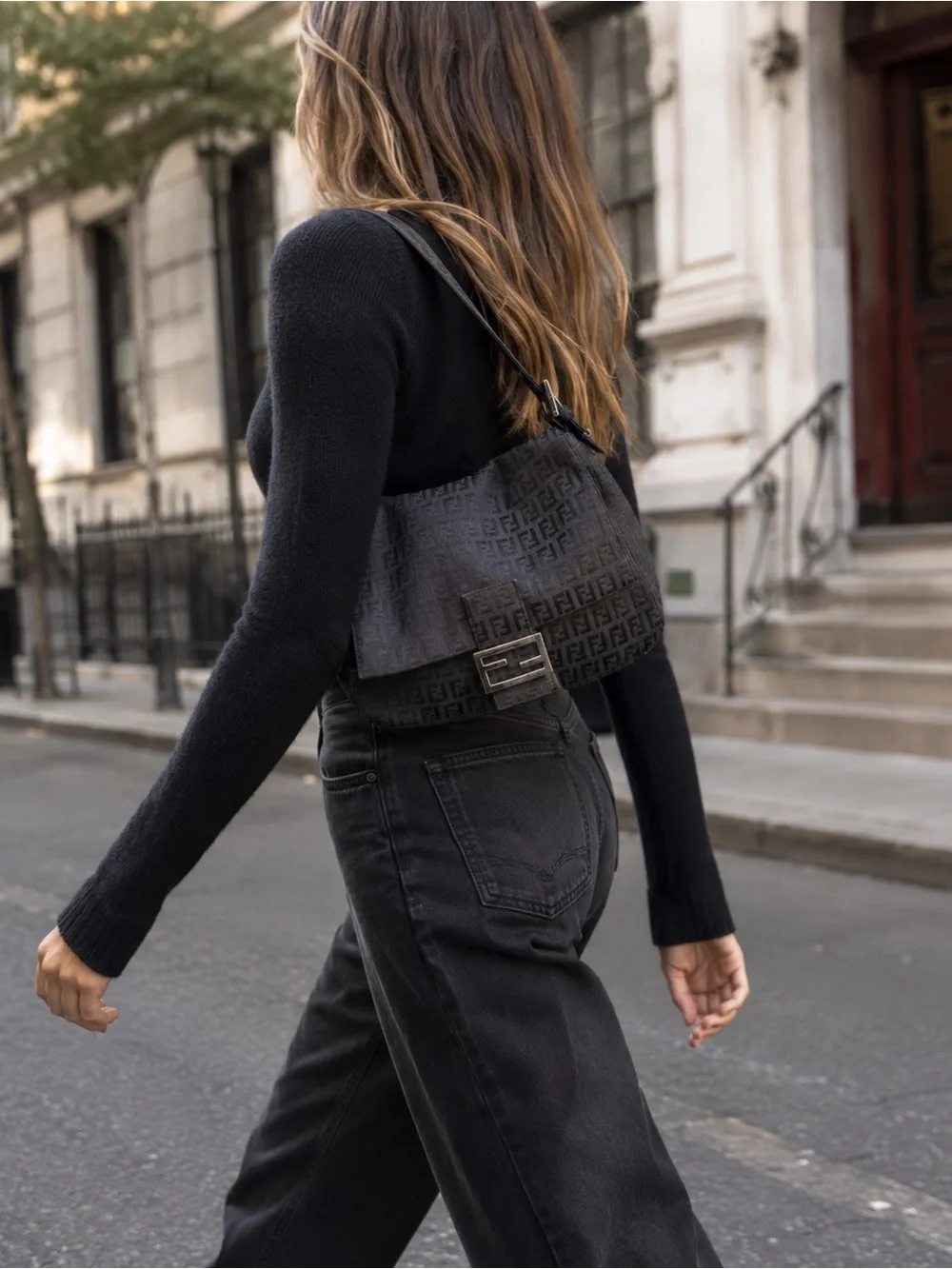 Fendi Vintage Y2K Mamma Monogram Baguette Shoulder Bag - Picture 1 of 14